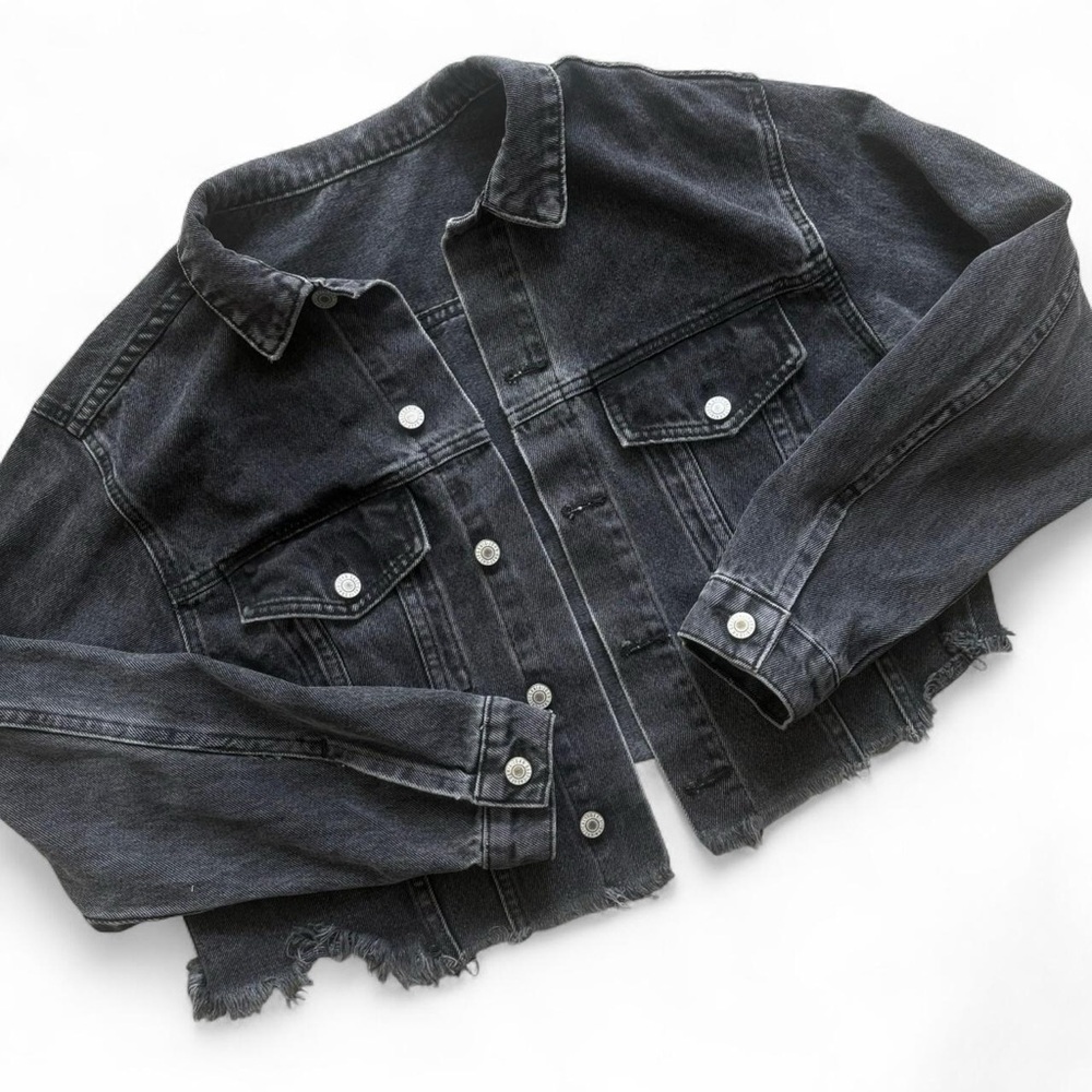 brandy melville cropped denim jacket